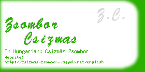 zsombor csizmas business card