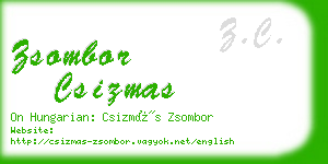 zsombor csizmas business card